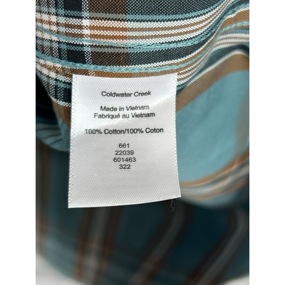 Coldwater Creek women's plaid long sleeve button up 18 - Picture 6 of 6
